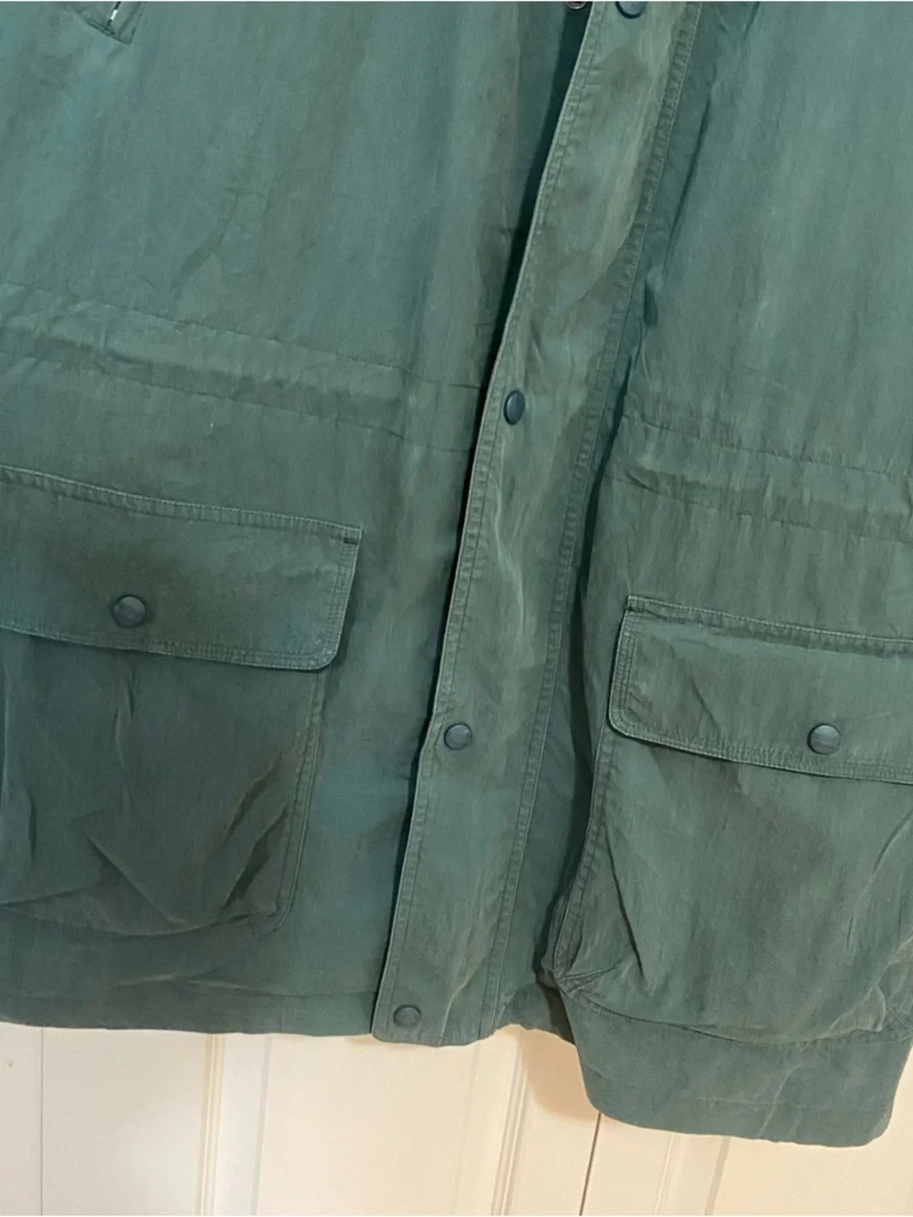 Vintage L.L.Bean Men’s Green Barn Fired Chore Spring Lightweight Coat Jacket XXL - Picture 7 of 12